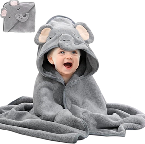 Toallas de Baño para Bebé con Capucha, Suaves, con Diseño de Animales, Manta para Bebé, Toalla de Baño para Bebés, Toallas para Niños Pequeños, Niños y Niñas - Product Image 1