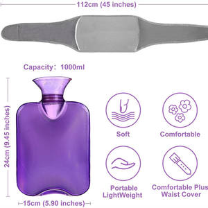 Penutup Tas Air Panas Flanel Baru 2L dengan Sabuk untuk Menjaga Kehangatan dan Meredakan Nyeri Perut Botol Air Panas Grosir Khusus - Product Image 5