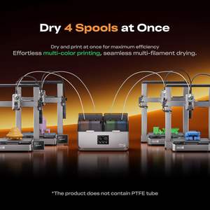 Caja Secadora de Filamento Creality SpacePi X4, 4 Bobinas, Doble Cámara, Calentamiento Rápido de 200W, Almacenamiento para Filamento de Impresora 3D - Product Image 3