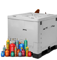 Contenedor de Almacenamiento Plegable y Apilable de Plástico IBC de 1000 Litros para Leche, Vino, Cerveza, Jugo, Aceite, Caja de Plástico a Prueba de Fugas