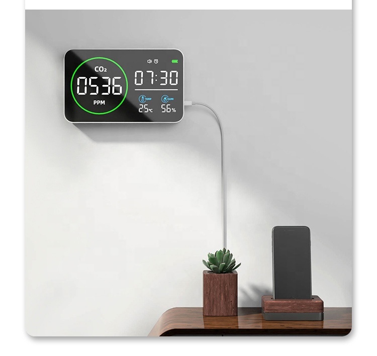 10 Inch LCD Large Screen Multi-functional CO2 Monitor Air Quality Monitor CO2 Sensor For School