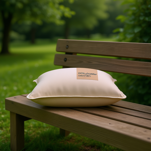 หมอนอิงกลางแจ้งสีเบจ ขนาดใหญ่ รูปทรงสี่เหลี่ยมผืนผ้า ผ้าโพลีเอสเตอร์ออกซ์ฟอร์ด 100% กันน้ำ ถอดซักได้ เบาะรองนั่งสำหรับสวน - Product Image 2