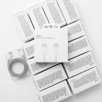 Cable USB-C a Tipo-C PD de Carga Rápida de 60W 5A con Malla de Nailon de 1m para iPhone 15/16 Pro/Pro Max, Power Bank y Uso en el Automóvil