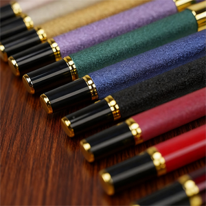 Logo ile en çok satan çok renkli buzlu Metal tükenmez kalem kurumsal hediyeler için özel kalem iş imza Metal kalem siyah - Product Image 4