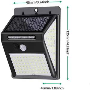 Vente en gros de lampes solaires extérieures sans fil à 20 LED PIR, étanches, pour la sécurité, le jardin, les murs extérieurs, avec détecteur de mouvement - Product Image 5