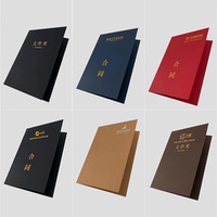 Logotipo personalizado 2 carpetas de bolsillo Papel A4 Carpeta de archivos Suministros de oficina de negocios Carpeta de tamaño carta