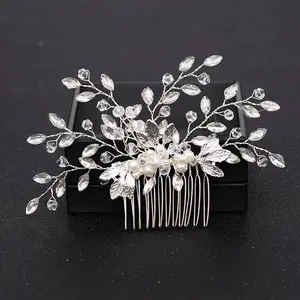 Moda casamento cabelo pente nupcial cabelo clip pérola headpiece cabelo acessórios para mulheres meninas