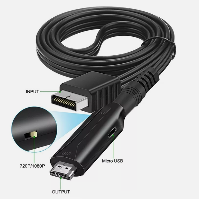 1M  AV Converter Cable Connect Game Console to TV for PS1/PS2  720p/1080P Output Audio Video Cable
