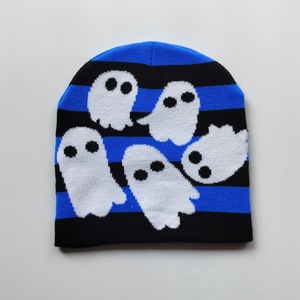 2025 Mới Thời Trang Mùa Đông Người Đàn Ông Phụ Nữ Skull Mô Hình Đồng Bằng Thời Trang Phố Slouch Dệt Kim Beanie Hat Cap - Product Image 4