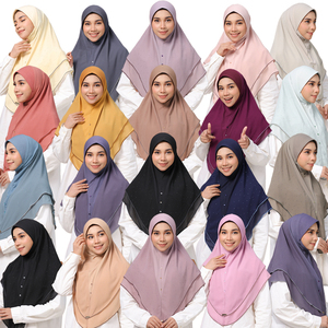 Vendita calda stile etnico tinta unita Glitter Chiffon turbante istantaneo Hijab femminile islamico testa avvolge <span class=keywords><strong>bandane</strong></span> da <span class=keywords><strong>donna</strong></span> - Product Image 5