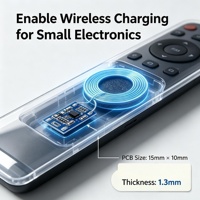 Module récepteur de charge sans fil RX01 OEM, sortie 5V 1A, pour carte de chargeur sans fil, pour appareil portable, pour étui d'écouteurs