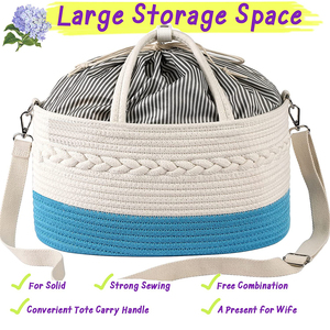 KUYUE Panier de rangement pour couches de bébé, sac de maman, organisateur de produits pour bébé en coton pliable, taille personnalisée 0.8 - Product Image 4