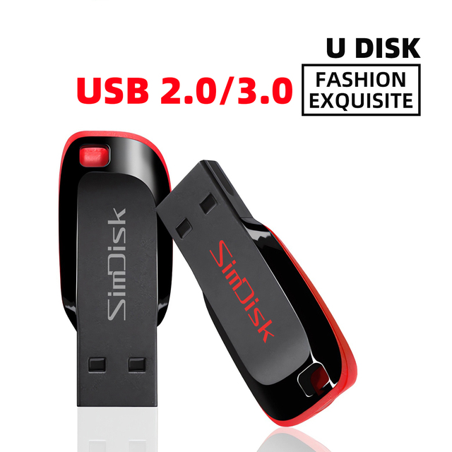 SimDisk USB 2.0 Pendrive 64GB High Speed Pen Drive 1GB 8GB 16GB 32GB 128GB Plastic USB Stick Waterproof USB Flash Drive