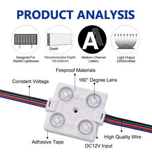 Module LED 12V Rgb 5050 de haute qualité, dimmable, flexible, pour signalisation publicitaire, modules lumineux LED - Product Image 5