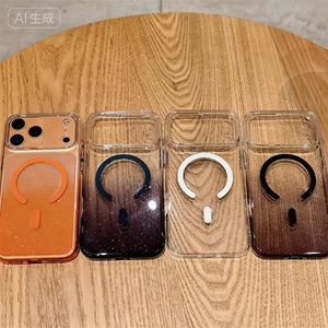 Funda Magnética Transparente con Brillantina <span class=keywords><strong>y</strong></span> Degradado para iPhone <span class=keywords><strong>13</strong></span> <span class=keywords><strong>14</strong></span> 15 16 17 <span class=keywords><strong>Pro</strong></span> <span class=keywords><strong>Max</strong></span>, Personalizable - Product Image 5