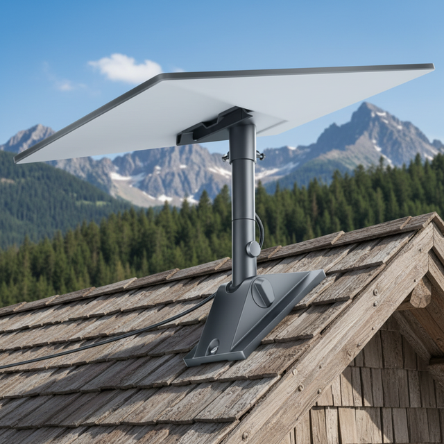 VOITATOP Heavy-Duty Aluminum Alloy Adjustable Antenna Mounting Bracket Universal Pitched-Roof Installation Kit Gray Starlink