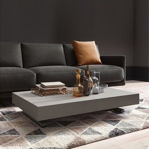 Massief houten verstelbare lifttafel, uittrekbare dubbelzijdige eettafel voor kleine huiskamers, groothandel - Product Image 2