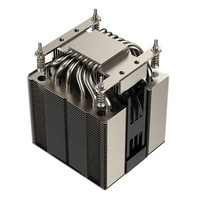 COOLSERVER CS-1700-4UR29 Radiateur de serveur CPU haute puissance à 6 caloducs de 13e génération, refroidisseur d'air avec ventilateur PWM à double roulement à billes et contrôle de vitesse