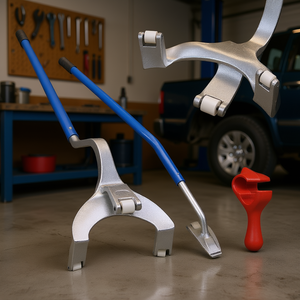 Démonte-pneu pour pneus de camion radiaux et diagonaux sans chambre à air de 22,5 à 24,5 pouces, modèle D0100H537T2 bleu - Product Image 2