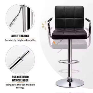 Tabourets <span class=keywords><strong>de</strong></span> <span class=keywords><strong>bar</strong></span> pivotants et réglables en hauteur, rembourrés, <span class=keywords><strong>avec</strong></span> accoudoirs, style nordique, pour cuisine et réception, à prix abordable - Product Image 3