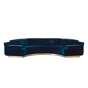 Canapé en tissu de luxe léger italien 2026, modèle grand format pour salle, meubles en forme d'arc, salle audiovisuelle de villa - Product Image 1