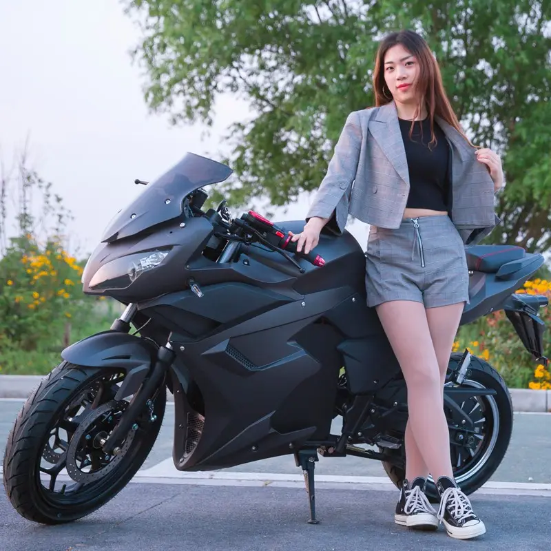 गर्म बेचने कम कीमत 150 Km एच मध्य ड्राइव चीन खेल सड़क बाइक बड़ा पहिया कार सस्ता बिजली की मोटर साइकिल