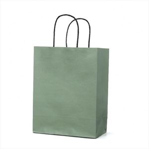 Bolsa de Compras Reutilizable de Lujo Color Marrón con Asa Flexiloop de Papel Kraft Laminado para Compras Ecológicas, Bolsas de Regalo, Sushi y Pizza - Product Image 3