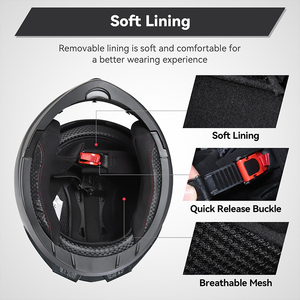 Cascos de Motocicleta Unisex de Alta Seguridad, Material ABS, <span class=keywords><strong>Casco</strong></span> de Moto con Doble Visera, <span class=keywords><strong>Casco</strong></span> Integral para Moto - Product Image 4