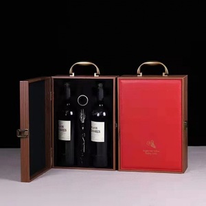 Wood Wine <b>Box</b> One Bottle <b>Vintage</b> Glass Recyclable Custom Logo Printing - Product Image 3
