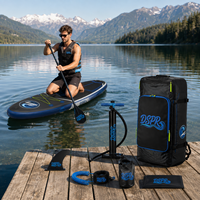 Planche de SUP gonflable pliable haut de gamme OEM personnalisée en Drop Stitch, stable et polyvalente, idéale pour les débutants en mer