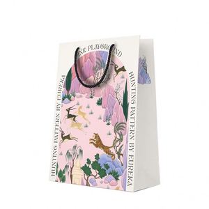Custom Logo Luxury White Card Board Art Paper Bag <b>Cardboard</b> Paper Gift Bag With Handles - Product Image 2