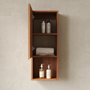 <span class=keywords><strong>Armoire</strong></span> <span class=keywords><strong>murale</strong></span> de salle de bain en bois cannelé <span class=keywords><strong>avec</strong></span> étagère ouverte, <span class=keywords><strong>armoire</strong></span> de rangement latérale pour salle de bain <span class=keywords><strong>avec</strong></span> compartiment caché, organisateur mural - Product Image 5