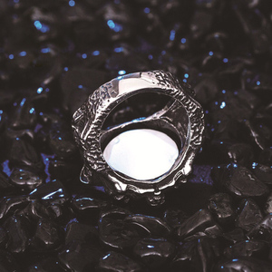 Bague de mode en acier inoxydable titane 316L vintage avec pierre précieuse délicate, œil de Horus, œil du <span class=keywords><strong>diable</strong></span>, style hip-hop punk gothique, vente en gros pour hommes, nouveauté - Product Image 4