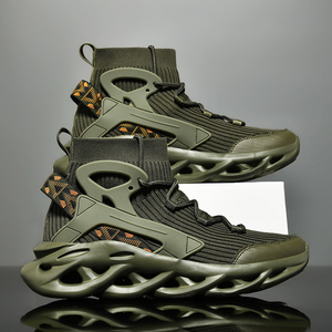 Men's High-Top Casual Sports <b>Shoes</b> Stylish Versatile Anti-Slip Tennis <b>Shoes</b> Comfortable Daily Walking Basketball Breathable - Product Image 2