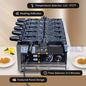 Máquina para hacer Taiyaki (gofres <span class=keywords><strong>de</strong></span> pescado) <span class=keywords><strong>de</strong></span> boca abierta, 220/110V, para comida callejera coreana, con nuevo motor, para restaurantes - Product Image 6