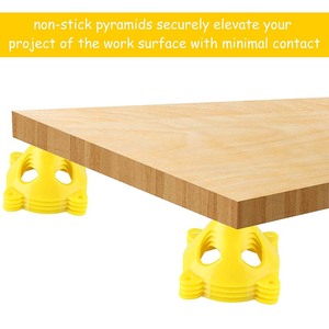 LISI Rehausseurs de porte d'armoire en <span class=keywords><strong>toile</strong></span> cône jaune Support acrylique époxy peint Support de pyramide de <span class=keywords><strong>peintre</strong></span> Cadre Art Supply - Product Image 3
