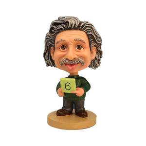 Figurine bobblehead en résine en forme d'Einstein, ornement de personnage créatif pour la décoration de voiture et de maison - Product Image 3