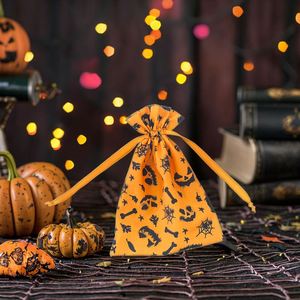 Bolsa de Dulces para Halloween, de Algodón Blanco, Personalizada con Cordón de Seguridad, para Decoración de Fiestas de Cumpleaños Infantiles - Product Image 3