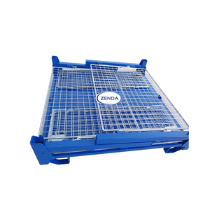 Zenda Stillage Capacidad 1000kg Jaula de metal portátil plegable Malla de alambre Estante de almacenamiento Stillage - Product Image 5