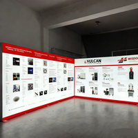 Stand d'exposition modulaire personnalisé pour salon professionnel, avec boîte à lumière SEG portable et design attrayant