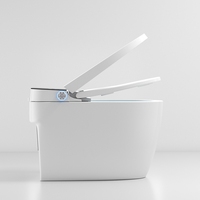 Accesorios de Baño Modernos de Lujo, Artículos Sanitarios, Asiento de Inodoro Inteligente Japonés de Cerámica Automático con Control Remoto y Calefacción