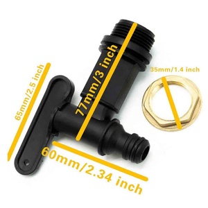 Robinet de Jardin en Laiton avec Filtre 1/2'' pour Réservoir IBC, Raccord de Tuyau de Jardin, Vanne de Réservoir IBC, Connecteur de Tuyau - Product Image 2