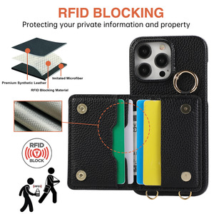 <span class=keywords><strong>Funda</strong></span> Tipo Libro para <span class=keywords><strong>iPhone</strong></span> 16 15 14 13 <span class=keywords><strong>12</strong></span>, <span class=keywords><strong>Funda</strong></span> con Correa para Colgar, <span class=keywords><strong>Funda</strong></span> de Cuero Multifuncional - Product Image 3