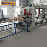 Ligne de production de panneaux alvéolaires en aluminium Linwell avec fonctions de découpe et d'application de colle pour panneaux composites en aluminium de 25 mm