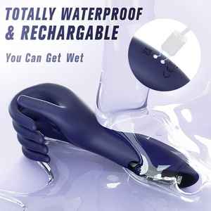 Sexo masculino Brinquedos Penis Vibrador Masturbador Glins Clitóris Estimulação Mamilo Dedo Shaped Trainer com 9 Forte Vibração Display LCD - Product Image 5