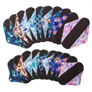 Protège-slip en tissu réutilisable (tailles S/M/L) – Écologique, avec ailettes, haute absorption, protection anti-fuites pour menstruations et incontinence - Product Image 1