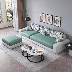 Sofá de Tela Más Vendido, Sofá Pequeño y Económico para Sala de Estar, Moderno Sofá en Forma de L, Juego de Muebles de 3 y 4 Plazas, Diseño Simple para el Hogar - Product Image 3