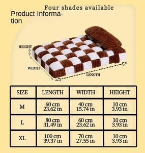 Plush Orthopedic Luxury Modern Cartoon Dog & Cat Bed Anti-urine Detachable Striped <b>Large</b> Universal Sleeping <b>Mat</b> - Product Image 5