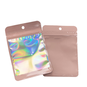 Piccola chiusura olografica con chiusura a Zip in plastica per imballaggio con chiusura a chiusura lampo sacchetti di Mylar con cerniera per piccole imprese - Product Image 1
