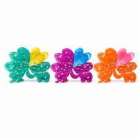 DOWELL Mignonne Pince à Cheveux en Acétate Colorée à Motifs Floraux, Accessoire Décoratif Doux pour Filles